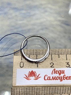 *Кольцо р.17 Черная Шпинель иск арт. 01-1891/00ЧШ-00-577 вес 1,38 г - фото 286097