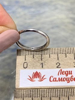 *Кольцо р.17 Черная Шпинель иск арт. 01-1891/00ЧШ-00-577 вес 1,38 г - фото 286099