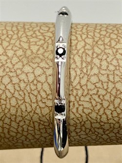 *Кольцо р.17 Черная Шпинель иск арт. 01-1891/00ЧШ-00-577 вес 1,38 г - фото 286100