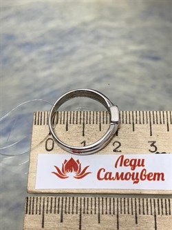 *Кольцо р.17,5 Белый Фианит арт. 01-1399/00КЦ-00-312 вес 2,58 г - фото 286177