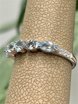 *Кольцо р.18 Голубой Топаз арт. 01-1746/00ТБ-00-186 вес 1,93 г - фото 286209