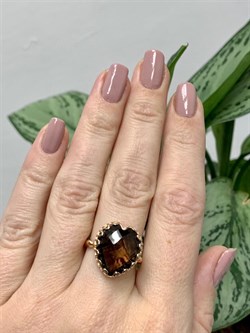 *Кольцо р.17,5 Дымчатый Кварц арт. 01-2333/00РТ-06-805 вес 5,03 г - фото 286275