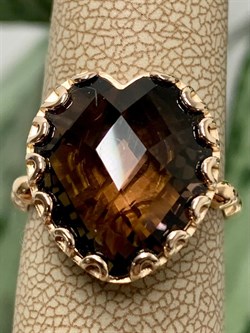 *Кольцо р.17,5 Дымчатый Кварц арт. 01-2333/00РТ-06-805 вес 5,03 г - фото 286278