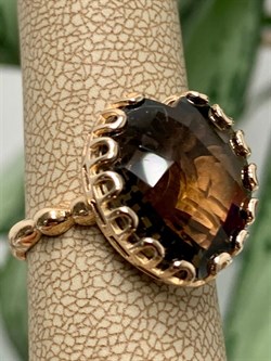 *Кольцо р.17,5 Дымчатый Кварц арт. 01-2333/00РТ-06-805 вес 5,03 г - фото 286283