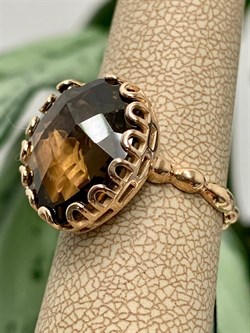 *Кольцо р.17,5 Дымчатый Кварц арт. 01-2333/00РТ-06-805 вес 5,03 г - фото 286285