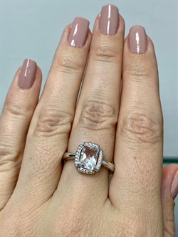 *Кольцо р.17,5 Горный Хрусталь арт. 01-2109/00ГХ-00-206 вес 3,54 г - фото 286289