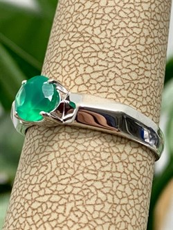 *Кольцо р.17,5 Зеленый Агат арт. 01-1214/00АГ-00-324 вес 2,14 г - фото 286299 *Кольцо р.17,5 Зеленый Агат арт. 01-1214/00АГ-00-324 вес 2,14 г - фото 286299