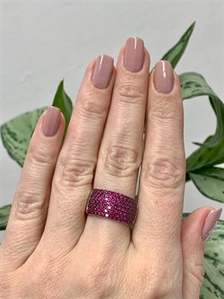 *Кольцо р.17,5 Розовый Фианит арт. 01-2753/00ШР-17-387 вес 7,08 г - фото 286319
