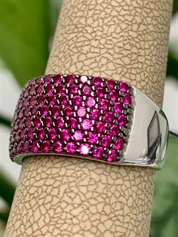 *Кольцо р.17,5 Розовый Фианит арт. 01-2753/00ШР-17-387 вес 7,08 г - фото 286325