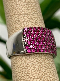 *Кольцо р.17,5 Розовый Фианит арт. 01-2753/00ШР-17-387 вес 7,08 г - фото 286327