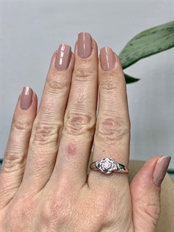 *Кольцо р.18 Белый Фианит арт. 01-0698/00КЦ-00-505 вес 2,75 г - фото 286393