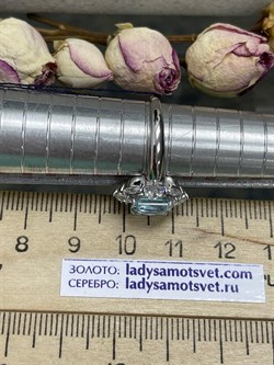 *Кольцо р.18 Голубой Топаз арт. 01-2323/00ТБ-00-079 Вес 3,11 г - фото 286402