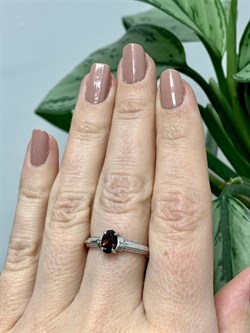 *Кольцо р.18 Дымчатый Кварц арт. 01-2762/БРРТ-00-791 вес 2,73 г - фото 286409