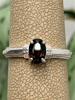 *Кольцо р.18 Дымчатый Кварц арт. 01-2762/БРРТ-00-791 вес 2,73 г - фото 286417