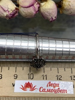 *Кольцо р.18 иск Черная Шпинель арт. 01-2244/00ЧШ-00-614 вес 2,27 г - фото 286423