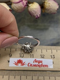 *Кольцо р.18 иск Черная Шпинель арт. 01-2244/00ЧШ-00-614 вес 2,27 г - фото 286426