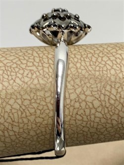 *Кольцо р.18 иск Черная Шпинель арт. 01-2244/00ЧШ-00-614 вес 2,27 г - фото 286428