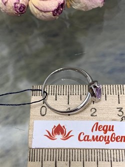 *Кольцо р.18 Лавандовый Аметист арт. 01-0376/00АМ-00-994 Вес 2,06 г - фото 286433