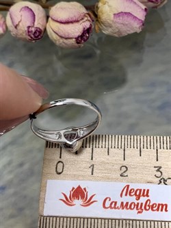 *Кольцо р.18 Лавандовый Аметист арт. 01-0376/00АМ-00-994 Вес 2,06 г - фото 286435