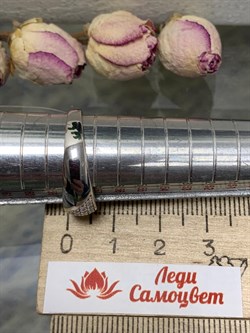 *Кольцо р.18,5 Белый Фианит арт. 01-1271/00КЦ-00-812 вес 2,97 г - фото 286452