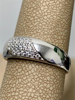 *Кольцо р.18,5 Белый Фианит арт. 01-1271/00КЦ-00-812 вес 2,97 г - фото 286454