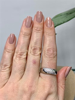 *Кольцо р.18,5 Белый Фианит арт. 01-1271/00КЦ-00-812 вес 2,97 г - фото 286456