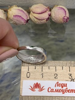 *Кольцо р.18,5 Белый Фианит арт. 01-1271/00КЦ-00-812 вес 2,97 г - фото 286457