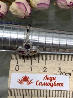 *Кольцо р.18,5 Микс иск Шпинель арт. 01-1549/0М16-00-309 вес 2,63 г - фото 286464