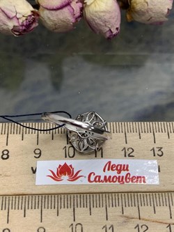 *Кольцо р.19,5 иск Черная Шпинель арт. 01-2243/00ЧШ-00-669 вес 2,59 г - фото 286488