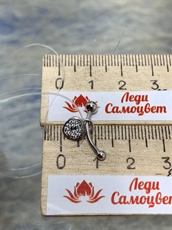 *Пирсинг Сердце Белый Фианит арт. 09-2975/00КЦ-00-911 вес 0,92 г - фото 286594 *Пирсинг Сердце Белый Фианит арт. 09-2975/00КЦ-00-911 вес 0,92 г - фото 286594