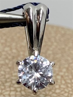 *Подвеска Белый Фианит арт. 03-1088/00КЦ-00-750 вес 0,88 г - фото 286644