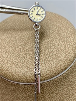 *Серьга Пусета Часы Эмаль арт. 02-3447/ЭМ53-00-887 вес 1,67 г - фото 286789