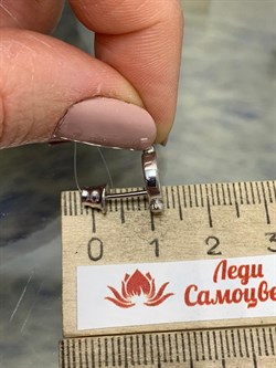 *Серьга Пусета Часы Эмаль арт. 02-3447/ЭМ53-00-887 вес 1,67 г - фото 286791