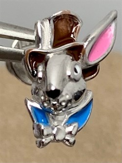 *Серьга Пусета Кролик Эмаль арт. 02-3450/ЭМ15-00-205 вес 1,34 г - фото 286798 *Серьга Пусета Кролик Эмаль арт. 02-3450/ЭМ15-00-205 вес 1,34 г - фото 286798