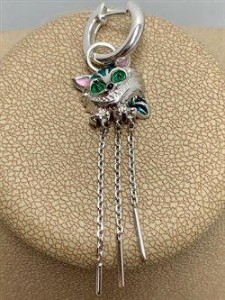 *Серьга Конго Трансформер Кот Эмаль арт. 02-3453/ЭМ93-00-892 вес 3,62 г - фото 287994 *Серьга Конго Трансформер Кот Эмаль арт. 02-3453/ЭМ93-00-892 вес 3,62 г - фото 287994