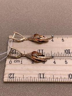 *Серьги цв Красное арт. 02-4137-00-000-1110-59-993 вес 4,51 г - фото 289962