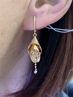 *Серьги цв Красное арт. 02-4137-00-000-1110-59-993 вес 4,51 г - фото 289967