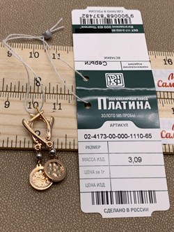 *Серьги цв Красное арт. 02-4173-00-000-1110-65-482 вес 3,09 г - фото 289986