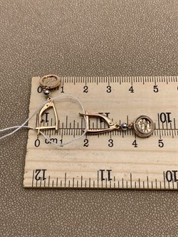 *Серьги цв Красное арт. 02-4173-00-000-1110-65-482 вес 3,09 г - фото 289988