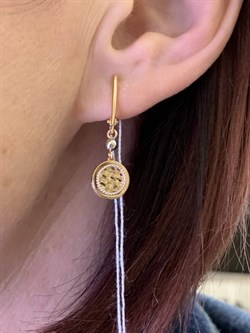 *Серьги цв Красное арт. 02-4173-00-000-1110-65-482 вес 3,09 г - фото 289989