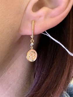 *Серьги цв Красное арт. 02-4173-00-000-1110-65-482 вес 3,09 г - фото 289990