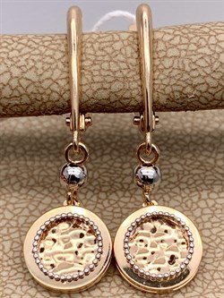 *Серьги цв Красное арт. 02-4173-00-000-1110-65-482 вес 3,09 г - фото 289992