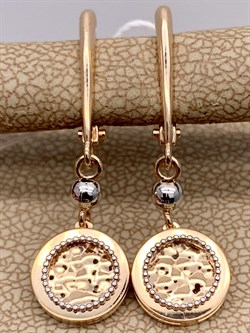 *Серьги цв Красное арт. 02-4173-00-000-1110-65-482 вес 3,09 г - фото 289993