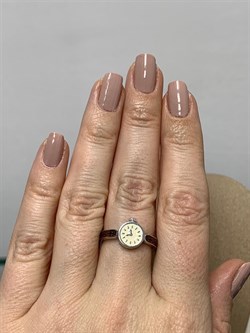 *Кольцо р.17 Часы Эмаль арт. 01-3449/ЭМ14-00-347 вес 3,34 г - фото 290263
