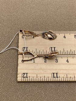 *Серьги цв Красное арт. 02-4313-00-000-1110-42-872 вес 3 г - фото 290381