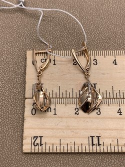 *Серьги цв Красное арт. 02-4313-00-000-1110-42-872 вес 3 г - фото 290382