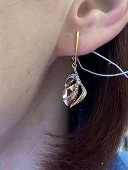 *Серьги цв Красное арт. 02-4313-00-000-1110-42-872 вес 3 г - фото 290383