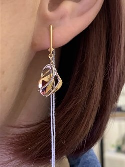 *Серьги цв Красное арт. 02-4313-00-000-1110-42-872 вес 3 г - фото 290384