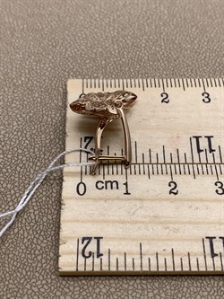 *Серьги Бабочки цв Красное арт. 02-3742-00-000-1110-48-977 вес 2,84 г - фото 290555