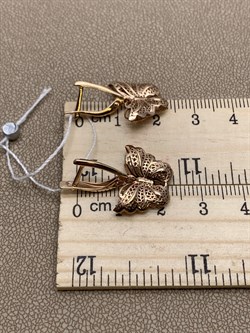 *Серьги Бабочки цв Красное арт. 02-3742-00-000-1110-48-977 вес 2,84 г - фото 290557